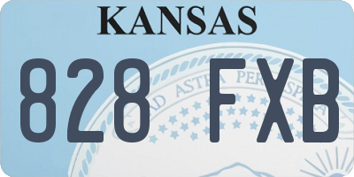 KS license plate 828FXB