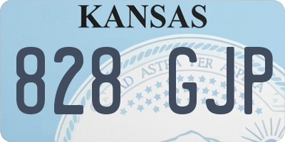 KS license plate 828GJP