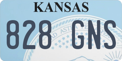 KS license plate 828GNS