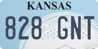 KS license plate 828GNT