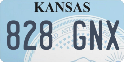 KS license plate 828GNX