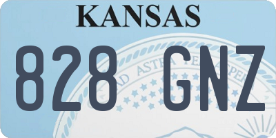 KS license plate 828GNZ