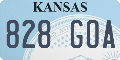 KS license plate 828GOA