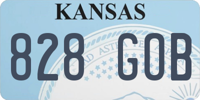 KS license plate 828GOB