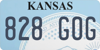 KS license plate 828GOG