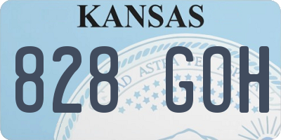 KS license plate 828GOH