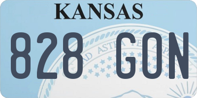 KS license plate 828GON