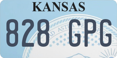 KS license plate 828GPG