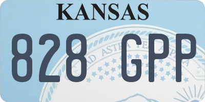 KS license plate 828GPP