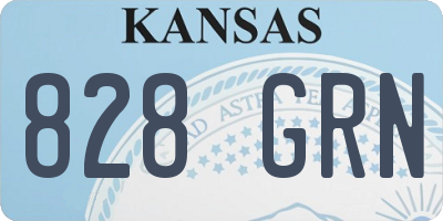 KS license plate 828GRN
