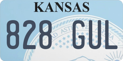 KS license plate 828GUL