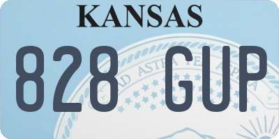 KS license plate 828GUP