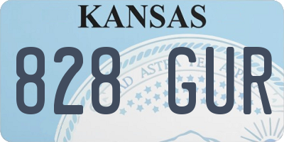 KS license plate 828GUR