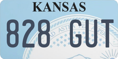 KS license plate 828GUT