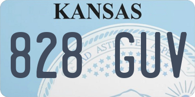 KS license plate 828GUV