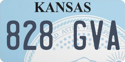 KS license plate 828GVA