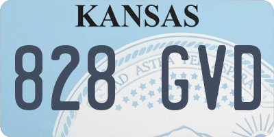 KS license plate 828GVD