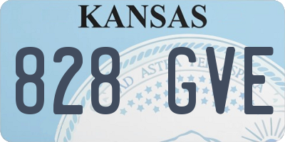 KS license plate 828GVE