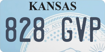 KS license plate 828GVP