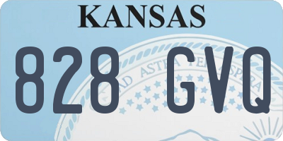 KS license plate 828GVQ