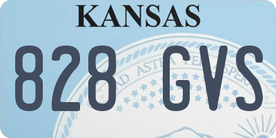 KS license plate 828GVS