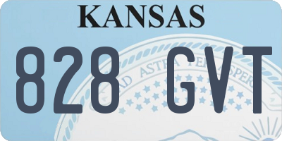 KS license plate 828GVT