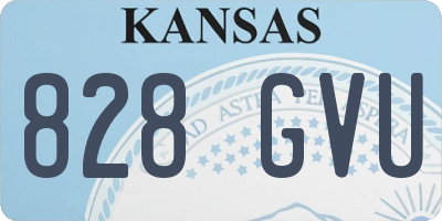 KS license plate 828GVU