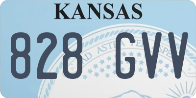 KS license plate 828GVV