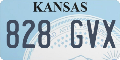 KS license plate 828GVX