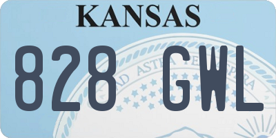 KS license plate 828GWL