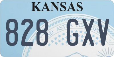 KS license plate 828GXV