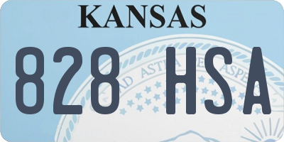 KS license plate 828HSA