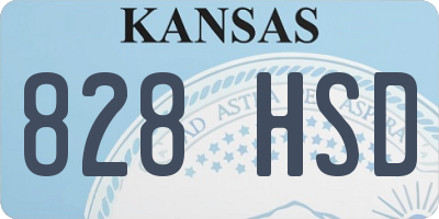 KS license plate 828HSD