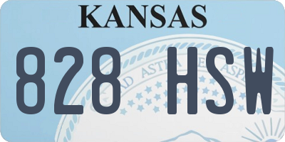 KS license plate 828HSW