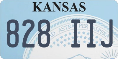 KS license plate 828IIJ