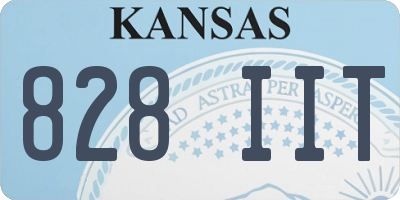 KS license plate 828IIT