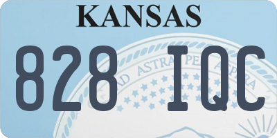 KS license plate 828IQC