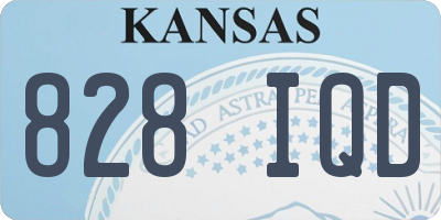 KS license plate 828IQD