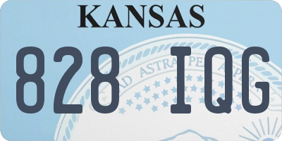 KS license plate 828IQG