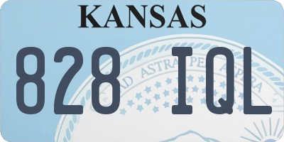 KS license plate 828IQL