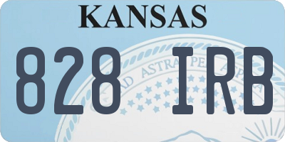 KS license plate 828IRB