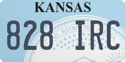 KS license plate 828IRC