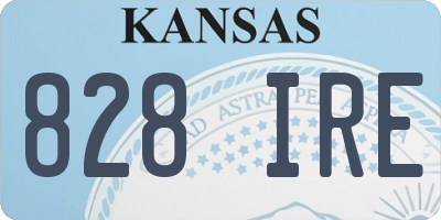 KS license plate 828IRE