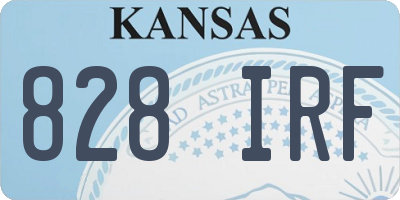 KS license plate 828IRF