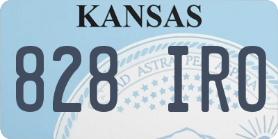 KS license plate 828IRO