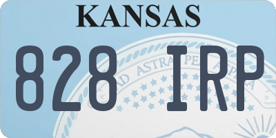 KS license plate 828IRP