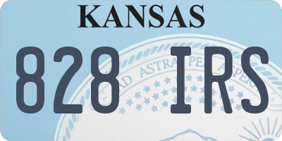 KS license plate 828IRS