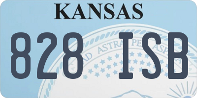 KS license plate 828ISB