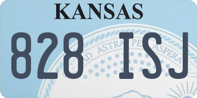 KS license plate 828ISJ