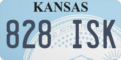 KS license plate 828ISK